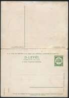 1930 Teljes 8f Díjjegyes D-Levél, Használatlan, Hátoldalán Reklámokkal - Altri & Non Classificati