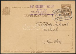 1933 Díjjegyes Levelezőlap ,,KÖZÉPRIGÓCZ P.U.' Postaügynökségi Bélyegzővel - Autres & Non Classés