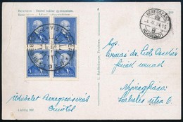 1938 Képeslap 16f Bérmentesítéssel, BEREGSZÁSZ VISSZATÉRT Bélyegzéssel (sérült Hátlap) - Other & Unclassified