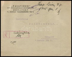 1945.VI.1. (1. Díjszabás)  Ajánlott Levél Kézzel Rajzolt Ragjeggyel, 3P Készpénzes Bérmentesítéssel, Szolnoki Cenzúrával - Other & Unclassified