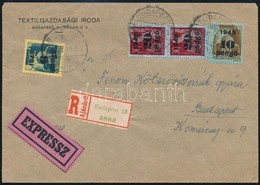 1945.X.09. (3. Díjszabás)  Helyi Ajánlott Expressz Levél 56P Bérmentesítéssel 'M.KIR.KÖZPONTI TÁVÍRÓHIVATAL / BUDAPEST' - Altri & Non Classificati