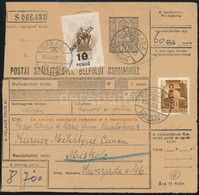 1946.I.25. (6. Díjszabás)  Csomagszállító A Visszavont Cs.10-I Bélyeggel Bérmentesítve + 10P Illetékbélyeg 'RAKACA' - 'M - Autres & Non Classés