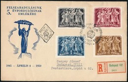 1950 Felszabadulás (II.) Sor Ajánlott FDC-n - Andere & Zonder Classificatie