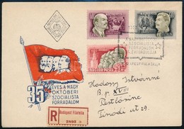 1952 Nagy Októberi Szocialista Forradalom Sor Ajánlott FDC-n - Altri & Non Classificati