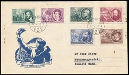 1952 1848-as Szabadságharcosok Sor A 30f Kivételével B Fogazással, Dísz Borítékon / Mi 1224 B + 1226-1229 B + Mi 1225 A  - Altri & Non Classificati