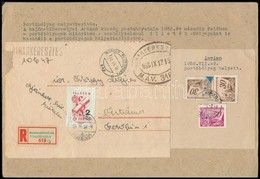 1953 Illetékbélyegek 2 Db Levéldarabon Portóként Felhasználva / Fiscal Stamps On 2 Pieces 'ÁRTÁND' - Autres & Non Classés