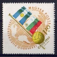 ** 1962 Chile Labdarugó 1,70Ft, A Zászló Piros Színe Eltolódott - Autres & Non Classés