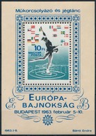 ** 1963 Műkorcsolya Blokk Nyílhegy Lemezhiba - Autres & Non Classés