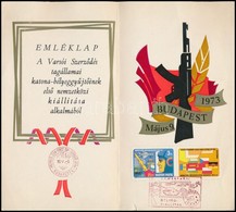 1973 Budapest Május 9. A Varsói Szerződés Bélyegkiállítás Emléklapja Emlékbélyegzésekkel, Az Emléklap Fekete Színének Gé - Sonstige & Ohne Zuordnung