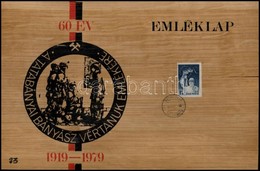 1979 Fakéreg Anyagú Emléklap A Tatabányai Bányász Vértanúk Emlékére. 50 Számozott Példányban Készült és Gyakorlatilag Ne - Altri & Non Classificati