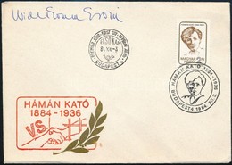 1984 Hamán Kató FDC Widerkomm Ervin Bélyegtervező Aláírásával - Altri & Non Classificati