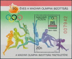 ** 1985 90 éves A Magyar Olimpiai Bizottság Ajándék Blokk / Mi Block 175 Present Of The Post (26.000) - Altri & Non Classificati