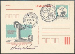 1985 Felszabadulás Díjjegyes Levelezőlap Elsőnapi Bélyegzéssel, A Tervező Kékesi László Grafikusművész Aláírásával - Sonstige & Ohne Zuordnung