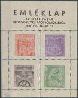 ** 1939/3a Őszi Vásár Bélyeggyűjtési Propaganda Emlékív I. (12.500) (sarkán Betapadás) - Autres & Non Classés