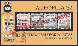 ** 1988 Szocfilex Felülnyomott Emlékív Karton Variációja  Kiállítási Emlékbélyegzővel - Other & Unclassified