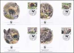 2004 WWF: Pézsmaszarvas Sor 4 Db FDC-n - Andere & Zonder Classificatie