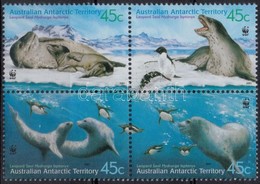 ** 2001 WWF: Leopárdfóka Sor 4 FDC-n + Négyestömb Mi 145-148 - Autres & Non Classés