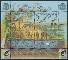 ** 2002 250 éves A Schönbrunn-i állatkert Blokk Mi 16 - Altri & Non Classificati