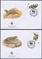 2000 WWF Hüllők és Kétéltűek Sor Mi 2947-2950 4 FDC-n - Altri & Non Classificati