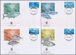 2004 WWF Kékúszójú Tonhal Sor 4 FDC-n Mi 877-880 - Andere & Zonder Classificatie