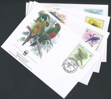 ** 2001 WWF: Papagáj Sor 4 Db FDC-n Mi 3150-3153 - Sonstige & Ohne Zuordnung