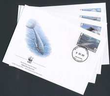 2003 WWF: Kék Bálna Sor Mi 353-356 4 Db FDC-n - Sonstige & Ohne Zuordnung