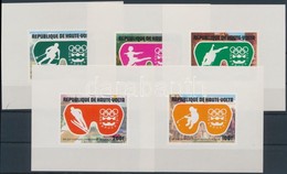 ** 1975 Téli Olimpia Sor Vágott Blokkformában Mi 603-607 - Autres & Non Classés