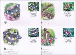 2008 WWF: Lepke Sor 4 Db FDC-n Mi 778-781 - Andere & Zonder Classificatie