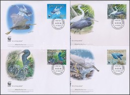 2008 WWF: Madarak Sor 4 FDC-n Mi 611-614 - Andere & Zonder Classificatie