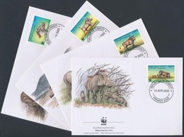 2000 WWF állatok Sor Mi 678-681 4 FDC - Sonstige & Ohne Zuordnung