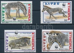 ** 2001 WWF Zebrák Sor + 4 FDC Mi 1704-1707 - Andere & Zonder Classificatie