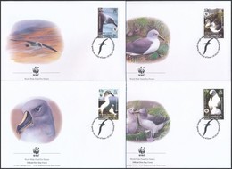 2003 WWF: Szürkefejű Albatrosz Sor Mi 357-360 4 FDC-n - Other & Unclassified