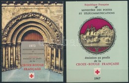 ** 1967 1967 + 1973  Vöröskereszt Bélyegfüzet,
1967 + 1973  2 Red Cross Stamp-booklets
Mi 1607-1608 + Mi 1859-1860 - Other & Unclassified
