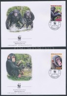 2006 WWF: Csimpánzok Sor 4 Db FDC-n Mi 4222-4225 A - Sonstige & Ohne Zuordnung