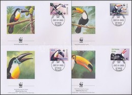 2003 WWF: Tukánok Sor Mi 7626-7629 4 Db FDC-n - Sonstige & Ohne Zuordnung