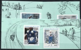 ** 1986 Téli Olimpia Calgary Mi 1056-1059 Vágott De Lux Blokkok - Autres & Non Classés