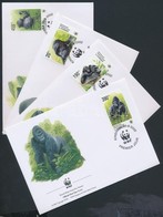 2002 WWF: Keleti Síkvidéki Gorilla Sor 4 Db FDC-n Mi 1708-1711 - Other & Unclassified