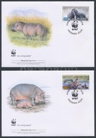 2006 WWF Vízilovak Sor 4 Db FDC-n Mi 1901-1904 - Other & Unclassified