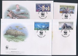 2006 WWF: Víziló Sor Mi 1901-1904 A 4 FDC-n - Autres & Non Classés