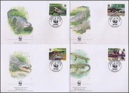 2003 WWF: Kubai Krokodil Sor Mi 4553-4556 4 FDC-n - Sonstige & Ohne Zuordnung