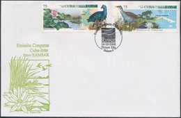 ** 2008 Kuba-Iráni Barátság; Madár Sor ívszéli Szelvényes Hatostömbben Mi 5150-5151 + Sor FDC-n - Altri & Non Classificati