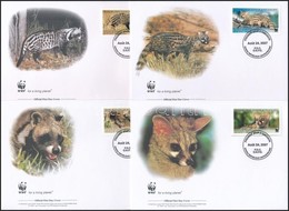 2007 WWF: Vadmacska Félék Sor Mi 2948-2951 IA 4 FDC-n - Sonstige & Ohne Zuordnung