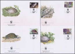 2004 WWF Teknősök Sor 4 Db FDC-n Mi 1927-1930 - Andere & Zonder Classificatie