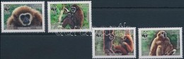 ** 2008 WWF: Fehérkezű Gibbon Sor Mi 2062-2065 A - Andere & Zonder Classificatie