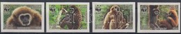 ** 2008 WWF: Gibbonok Vágott Sor Mi 2062 B-2065 B - Andere & Zonder Classificatie