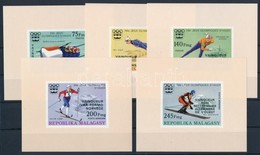 ** 1976 Olimpiai érmesek Vágott Sor Felülnyomással Blokk Formában Mi 802-806 - Altri & Non Classificati