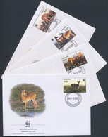 2003 WWF Mocsári Antilop Sor Mi 721-724 4 FDC - Autres & Non Classés