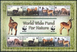 ** 2003 WWF: Puku Mocsáriantilop Kisív Mi 721-724 - Sonstige & Ohne Zuordnung