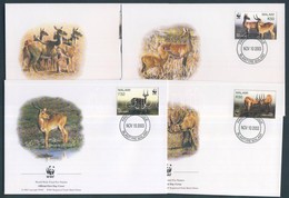 2003 WWF: Puku Mocsáriantilop Sor Mi 721-724 4 Db FDC-n - Sonstige & Ohne Zuordnung