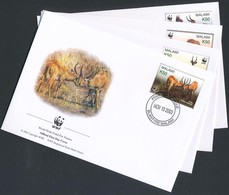 2003 WWF: Puku Sor Párokban Mi 721-724 4 Db FDC-n - Otros & Sin Clasificación